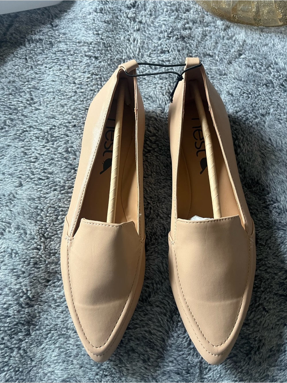NEST Fragrances Pointed-Toe Slip-On Flats in Nude Beige